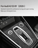 Premium Alcantara Car Center Console Gear Shift Panel Cover for Audi A3 S3 8Y (2020-) Car Interior Accessory OEM