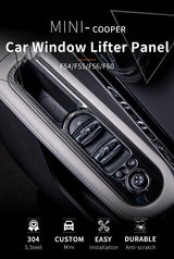 Chrome Window Switch Trim for Mini Cooper F56 Car Interior Accessory GMUNI