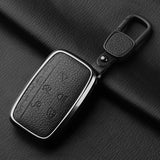 Aluminum Alloy Goatskin Car Key Case Cover for Jaguar JLR