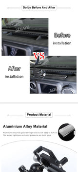 Rotatable Phone Holder for Jeep Wrangler JL 2018-2023 Car Interior Accessory HEBE