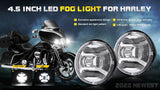 Newest 4.5 inch LED Foglights for Harley Davidson LED Foglights Angelite