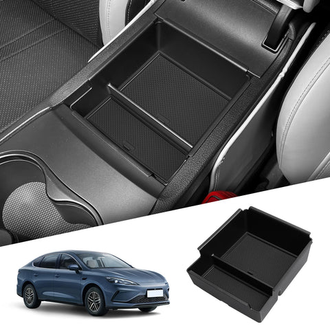 BYD Seal 05 DM-i 2025 Center Console Armrest Box Car Storage Box Accessories Organizer Tidying Tray ABS Black Car Interior Ac