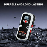 Rugged 12V Jump Starter & Air Pump, Winter/Summer Mode, Portable Inflator with SOS/Strobe LED Light 12V Jump Starter & Air Pu