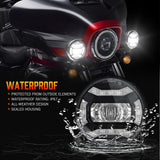 Pair 4.5“ 4 1/2 inch Motorcycle Fog Light Passing Auxiliary Light