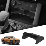 SMABEE for Mitsubishi L200/Triton 2024 2025 Center Console Storage Box Car Tray Organizers Accessories Tidying Black LED Ambi