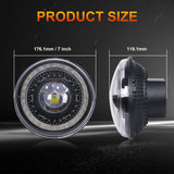 Motorcycle 7 Inch Round Led Headlights For Harley Davidson Motorcycle Halo Ring Turn Signal DRL Auxiliary Motor Led Fog Lights
