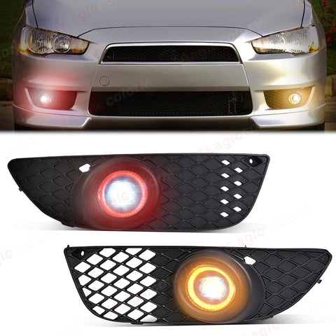 LED Fog Lamps with Angel Eyes Rings for Mitsubishi LED Ambient Light OEM