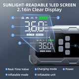 150PSI Air Pump Car Battery Emergency Boosters 7000A/1500A PEAK Car Jump Starter Power Bank Portable Starting Device Car Starter New
