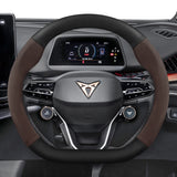Cupra Suede Carbon Fiber Steering Wheel Cover Fit