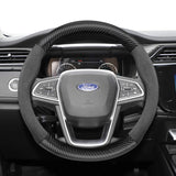 Carbon Fiber Texture Steering Wheel Cover for Ford Focus Car Interior Accessory Hocasen