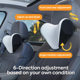 Premium Adjustable Memory Foam Car Neck Pillow with Ice Silk Fabric Accessory NONE