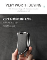 Metal and Leather Car Key Case for BMW
