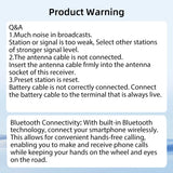1Din Bluetooth Car Radio MP3 Player Dual Mic USB
