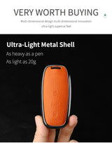 360 Degree Protection Metal Goatskin Car Key Case Cover For Audi A6 A7 A8 B9 A5 A4 8S 8W Q5 Q7 4M S5 S7 TT cars accessories