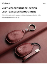 Leather Car Key Case Cover For GAC GS4 GM8 GA4 GS5 GS3 GA3 GA6 SGS7 Trumpchi E8 E9 MPV S7 E8 E9 GN8 M8 GM8 Remote Key Case Shell