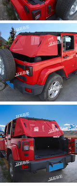 PVC Trunk Shade Net for Jeep Wrangler JK 4-Door 07-17