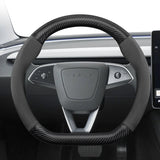 Steering Wheel Cover Suede Carbon for Tesla Model 3 Car Interior Accessory Hocasen