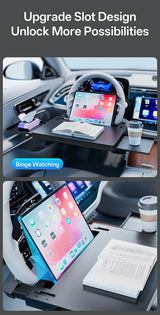 Car Tray Table Food Tray Desk Folding Laptop Desk Auto Steering Wheel Tray Mount Adjustable Water Cup Computer Bracket
