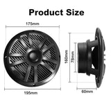 Universal 200W RV Stereo Radio Bluetooth for ATV UTV Boat