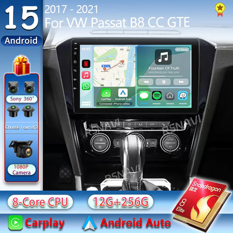 Android 15 GPS Navigation Radio for VW Passat B8 2015-2020 Android Head Unit RSNAVI