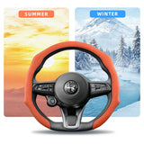 Premium Suede Wheel Cover for Alfa Romeo Giulia Car Interior Accessory Hocasen