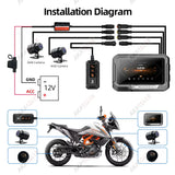 3.4" Motorcycle GPS Monitor with Wireless CarPlay