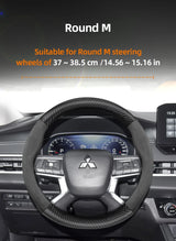 Carbon Suede Steering Wheel Cover for Mitsubishi Car Interior Accessory Hocasen