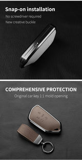 Leather Car Key Case Cover for Volkswagen Golf 8 MK8