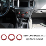 Interior Trim Cover Red Carbon Fiber for Chrysler 300C