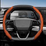 Sporty Breathable Leather Wheel Cover for Universal