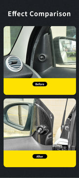 Carbon Fiber A-Pillar Cover Trim for Smart Fortwo Car Interior Accessory OEM