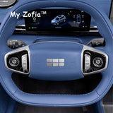For Geely EX5 Galaxy E5 2024-2026 Car Steering Wheel Button Transparent Protection Sticker Car Logo Sticker Accessories Car I