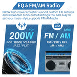 Universal 200W RV Stereo Radio Bluetooth for ATV UTV Boat Car Interior Accessory OEM