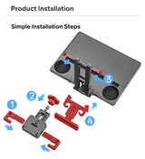 Magnetic Phone Mount Car Backseat Table with Universal Foldable Design