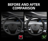 BYD Suede Matte Carbon Fiber Steering Wheel Cover Car Interior Accessory Hocasen