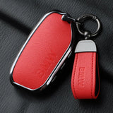 Aluminum Alloy Goatskin Car Key Case Cover for BMW G38 G12 F49 i20 G07 G08 1 5 7 Series x1 x5 x7 ix XM i7 M760 Keychain