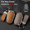Citroen C5 X C4L C6 C3-XR AIRCROSS 308 408 508 2008 3008 4008 5008 DS 5LS 4S Metal and Leather Car Key Case Cover
