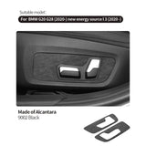 For BMW G20 G28 I3 (2020-) Made of Alcantara Seat Adjustment Buttons Panel Protection Trim Sticker Car Interior Tuning Accessory