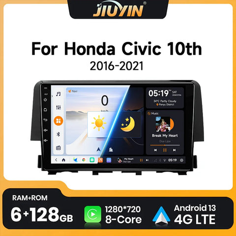 9-Inch Android 12 Multimedia Radio for Honda Civic 2015–2021 Android Head Unit JIUYIN