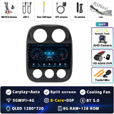 2K QLED Android Head Unit for Jeep Compass Patriot 2010–2016