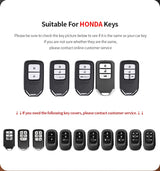 Metal and Leather Car Key Case Cover for Honda CRV and Civic Models Car Interior Accessory OEM
