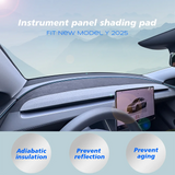 for Tesla New Model Y Juniper 2025 Dashboard Cover Launch 2025+ Suede Dash Mat Anti-Glare and Sun Protection Dashboard Cover