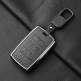Metal and Leather Car Key Case Cover for Jaguar I-PACE Keychain Accessories