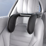 Child Car Headrest with Memory Foam - Ergonomic 360° Adjustable Side Pads for Car Travel