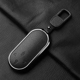 Aluminum Alloy Goatskin Car Key Case Cover For Aito M9 2024