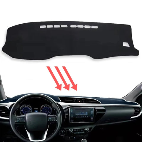 Anti-Glare Dashboard Mat for Toyota Hilux AN120 AN130 2015-2024 Dashboard Mat CATUSIKI