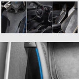 For Tesla Model 3 Model Y Door Inner Handle Trim Frame Decorative Sticker Car Interior Tuning Accessories Made of Alcantara C