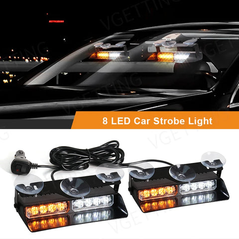 2-in-1 LED Emergency Strobe Warning Light Bar Kit LED Ambient Light MAGIC COLORM