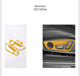 For Audi C8 A6 A7 S6 S7 (2019-2025) Made of Alcantara Seat Adjustment Buttons Panel Trim Sticker Car Interior Tuning Accessory