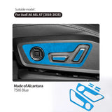 Car Seat Control Button Panel Trim Stickers Anti Scratch Carbon Fiber Interior Accessory For Audi C8 A6 A7 S6 S7 A6L (2019-2025)